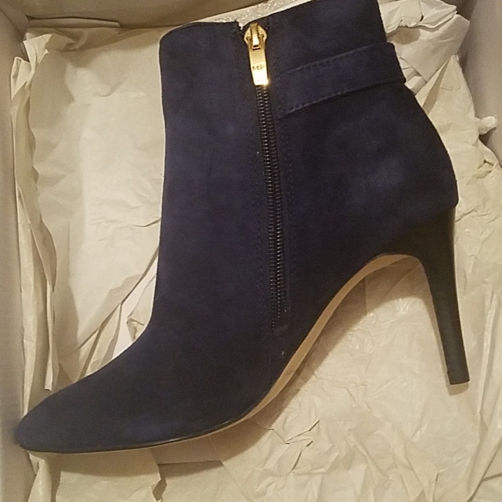 Brand new suede cobalt blue ankle boots